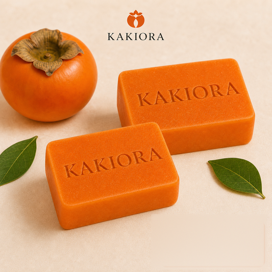 Two-bar pack of KAKIORA Japanese persimmon soap